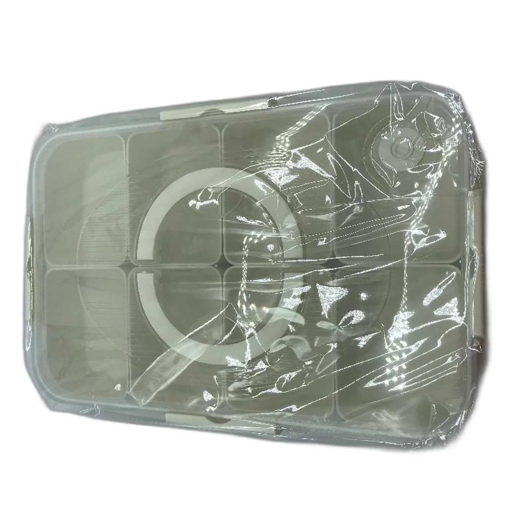 2pk Microwave Safe White Snack Box 6 Compartment Container Set w/ Utensils NEW - Image 4