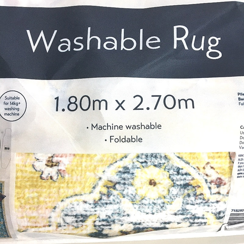 Kirkton House Bohemian Design Machine Washable Foldable Rug 1.8 x 2.7m NEW - Image 5