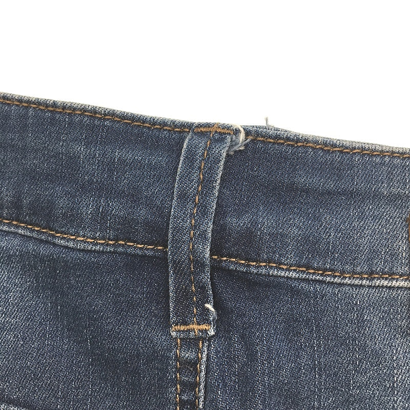 Mavi Blue Midi Denim Skirt Front Split Zip-Up Button Closure Ladies Size Medium - Image 8