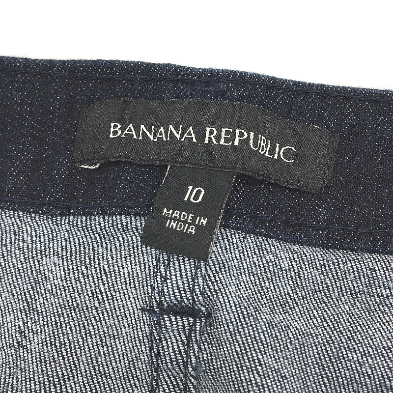 Banana Republic Navy Blue Midi Denim Skirt Button Up Ladies Size US 10 - Image 3