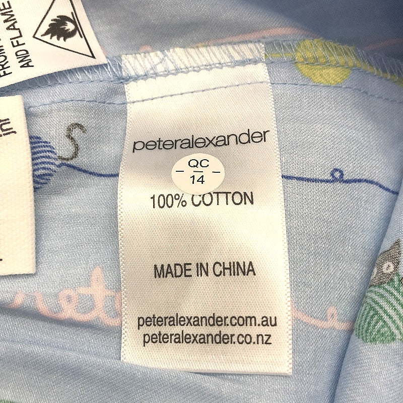 Peter Alexander Light Blue Cat Children's Pyjama Boxers Shorts Size Junior 3 NEW - Image 4