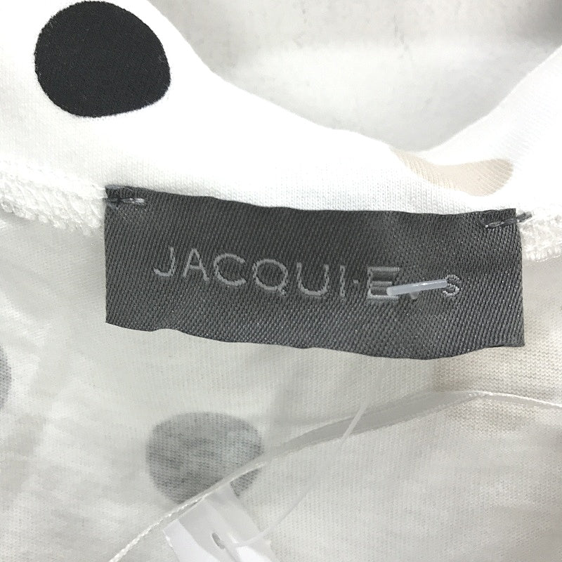 Jacqui E Tan & Black Spotted Short Cuffed Sleeve Tee Ladies Size Small NEW - Image 3