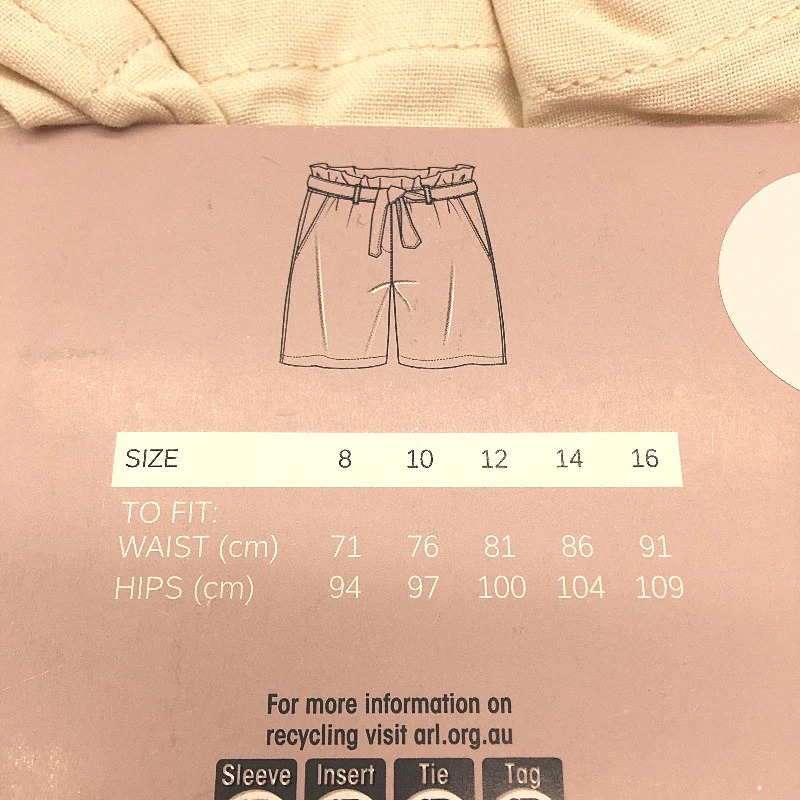 Serra Womens Cream Linen Blend Belted Waist Shorts Ladies Size 12 NEW - Image 4