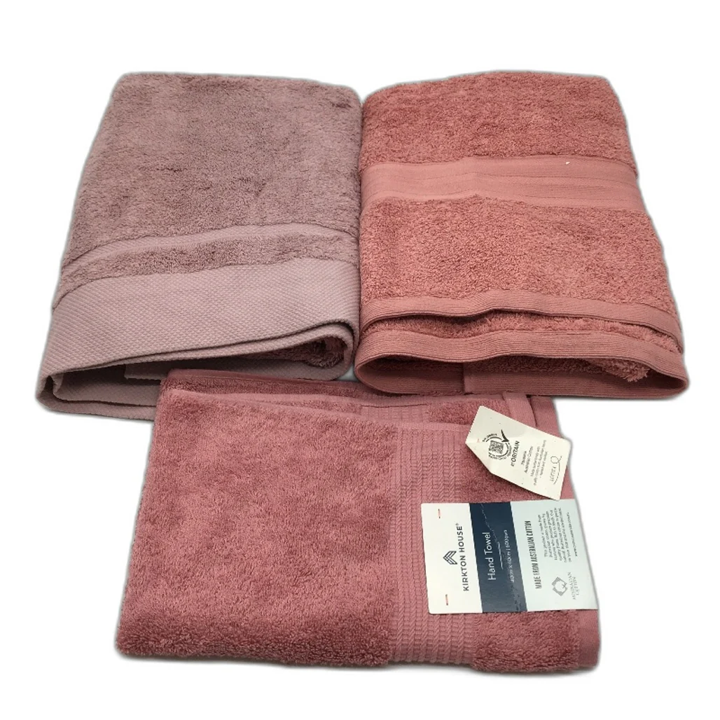 Kirkton House & Target 3pc Assorted Pink Cotton Bath and Hand Towels NEW - Image 3