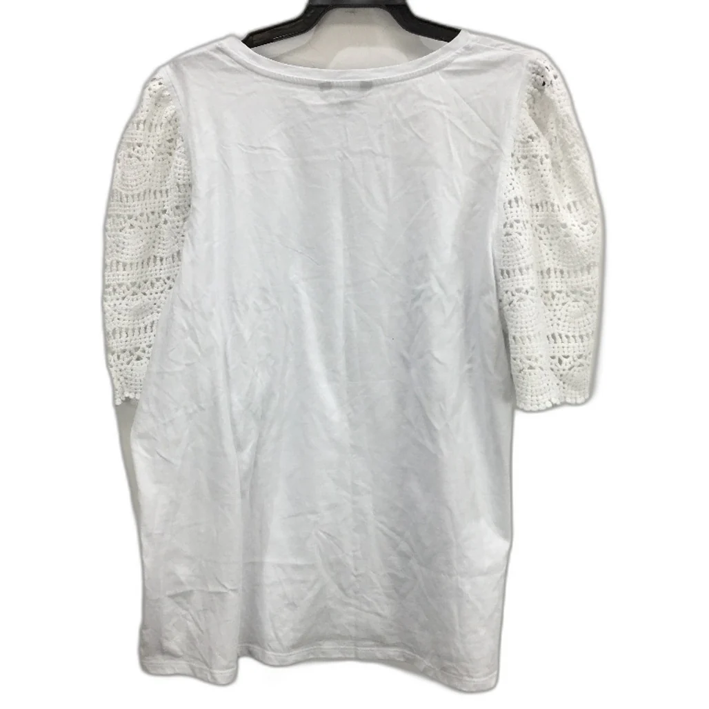Portmans Celine Cotton Crochet Short Sleeve Tee Shirt Ladies Size 2XL NEW - Image 2