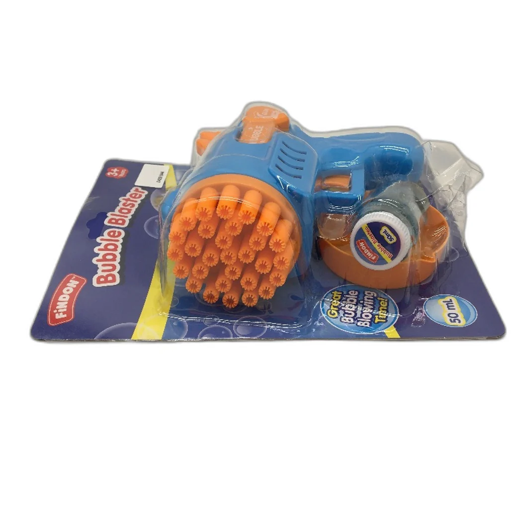 Findon Bubble Blaster Blue & Orange Bubble Blowing Gun Toy Battery Operated NEW - Image 3