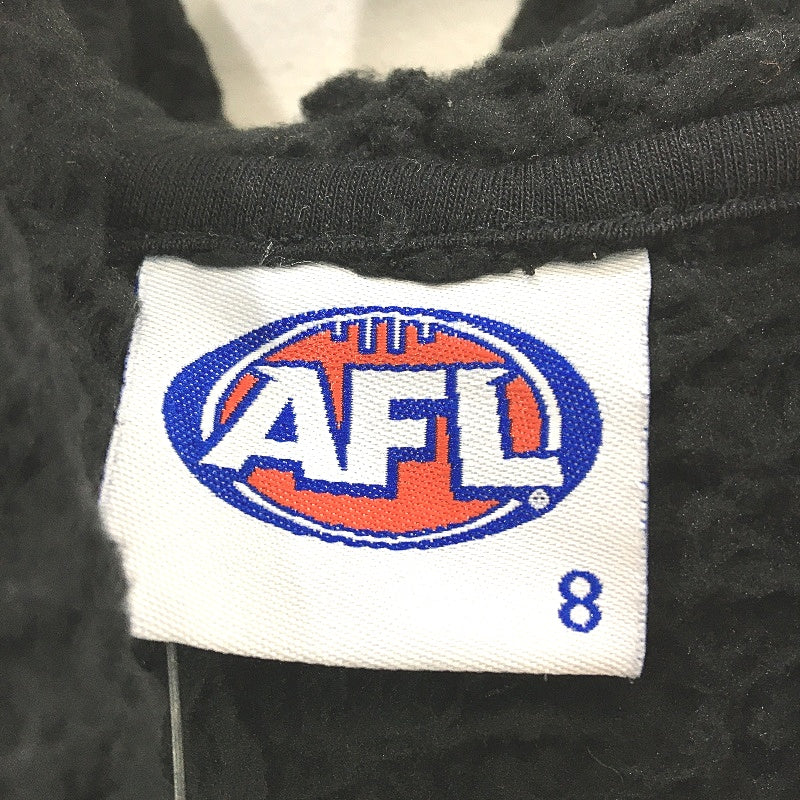 AFL Essendon Bombers Black Fluffy Hooded Pullover Jumper Youth Size 8 NEW - Image 3