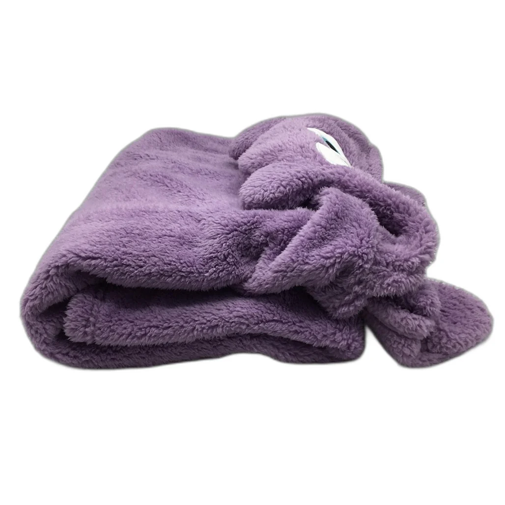 Kirkton House Kids Purple Owl Animal Hooded Soft Plush Sherpa Blanket NEW - Image 3