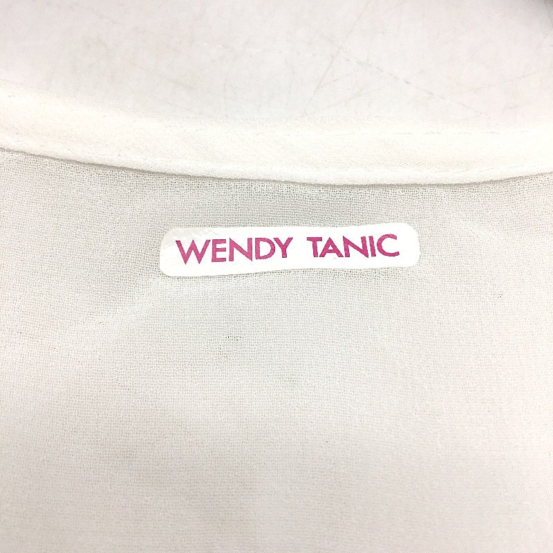 Wendy Tanic White V Neck Short Sleeve Chiffon Elastic Waistband Playsuit Womens Sz M - Image 3