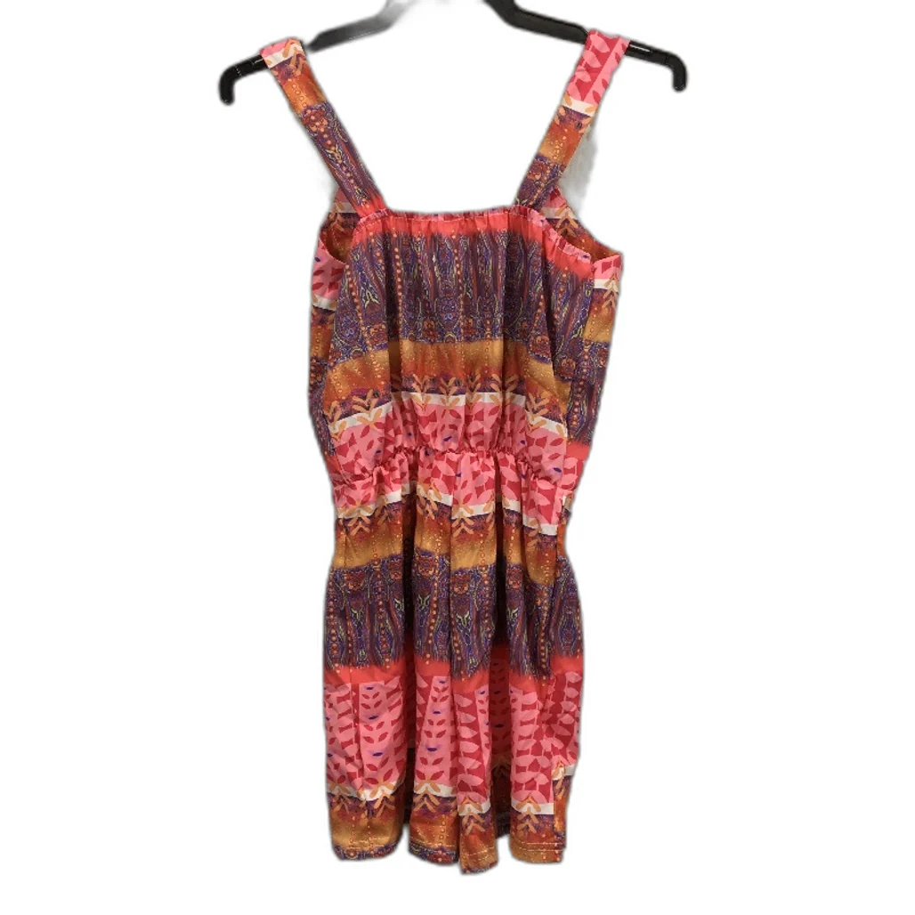 Euniee Lai Lace Embroidered Front Bohemian Print Strappy Playsuit Womens Size S - Image 2