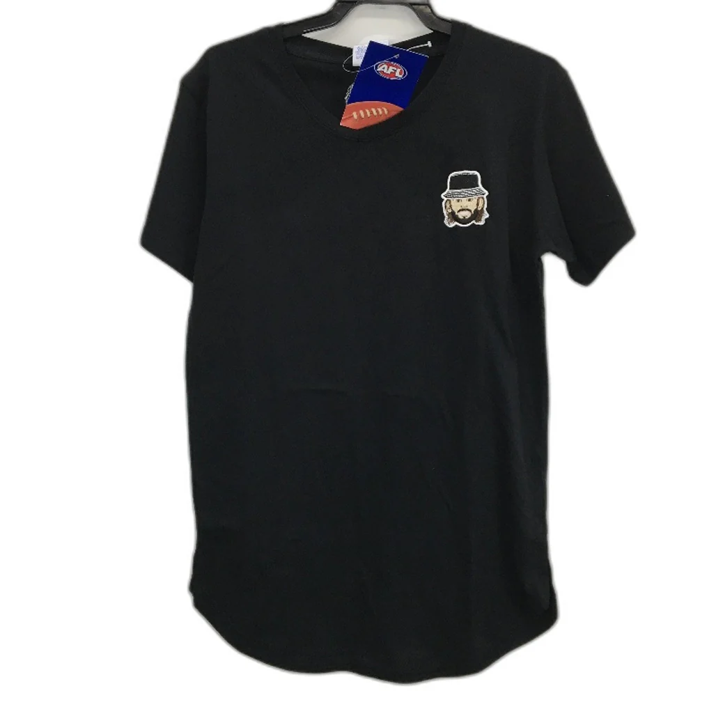 AFL Collingwood Magpies Brodie Grundy 2018 Nerd T-Shirt Black Mens Sz Large NEW