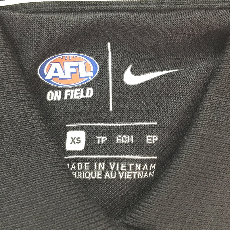 AFL Nike Collingwood Magpies Black Polo Shirt Short Sleeve Ladies Sz XS NEW - Image 4