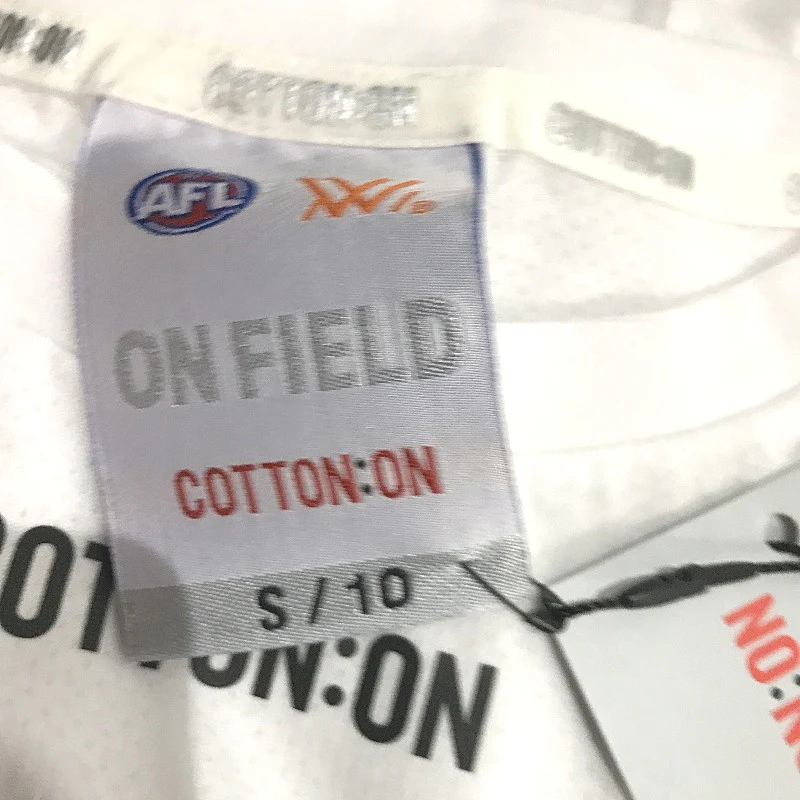 AFLW Collingwood Magpies 2020 Run-Out Tee White T-Shirt Ladies Size Small NEW - Image 3