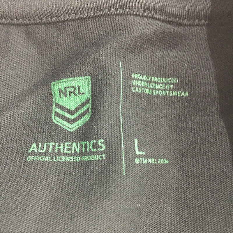 NRL Authentics 2021 Melbourne Storm Purple Reign Black T-Shirt Unisex Size Large - Image 4