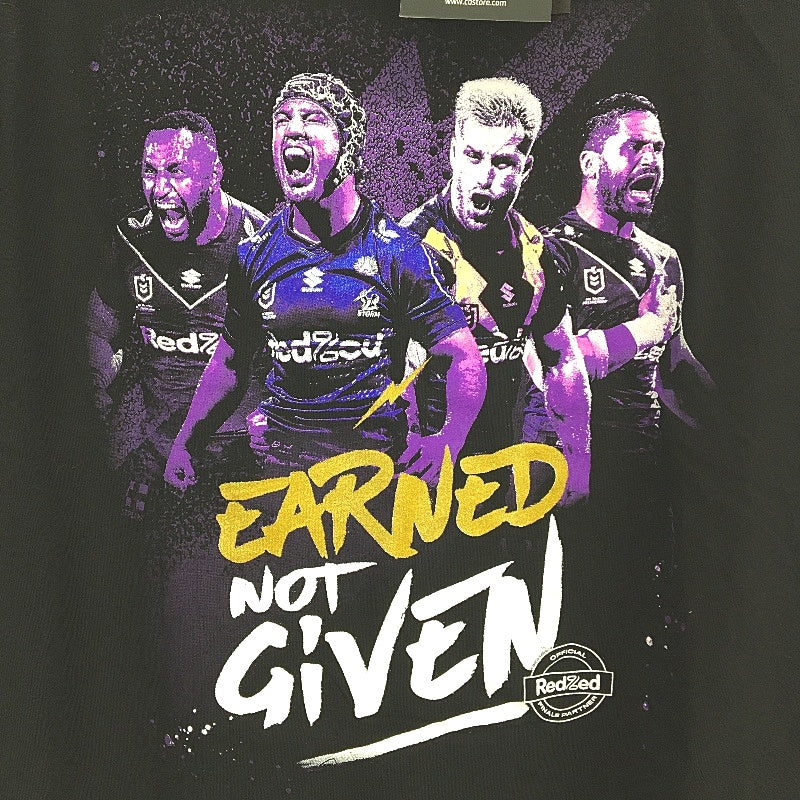 NRL Authentics 2022 Melbourne Storm 'Earned Not Given' T-Shirt Ladies Size 2XL - Image 3