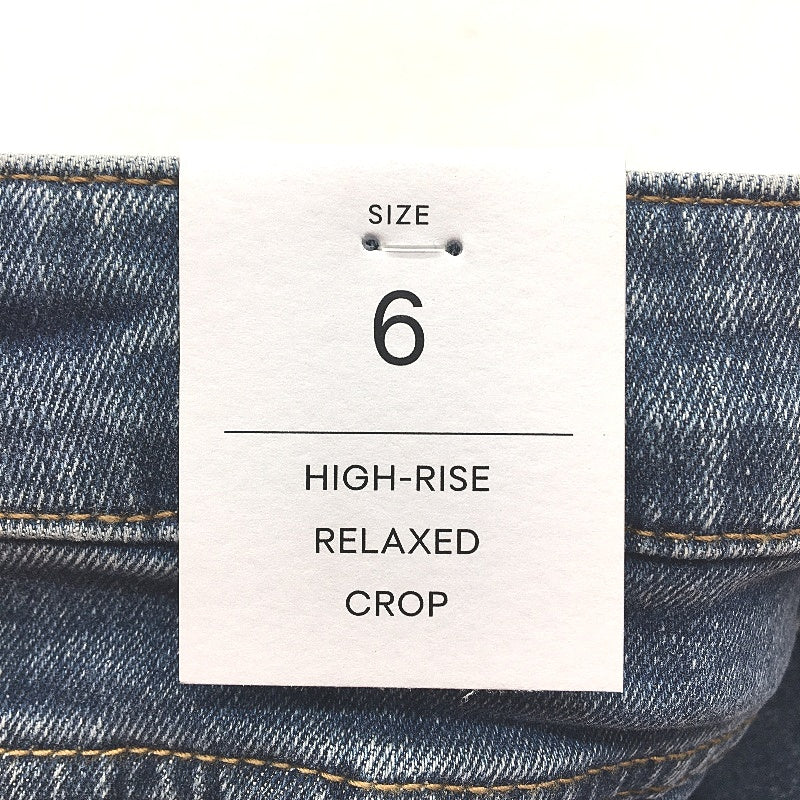 Forever New Blue High Rise Relaxed Fit Crop Length Denim Jeans Ladies Size AU 6 - Image 5
