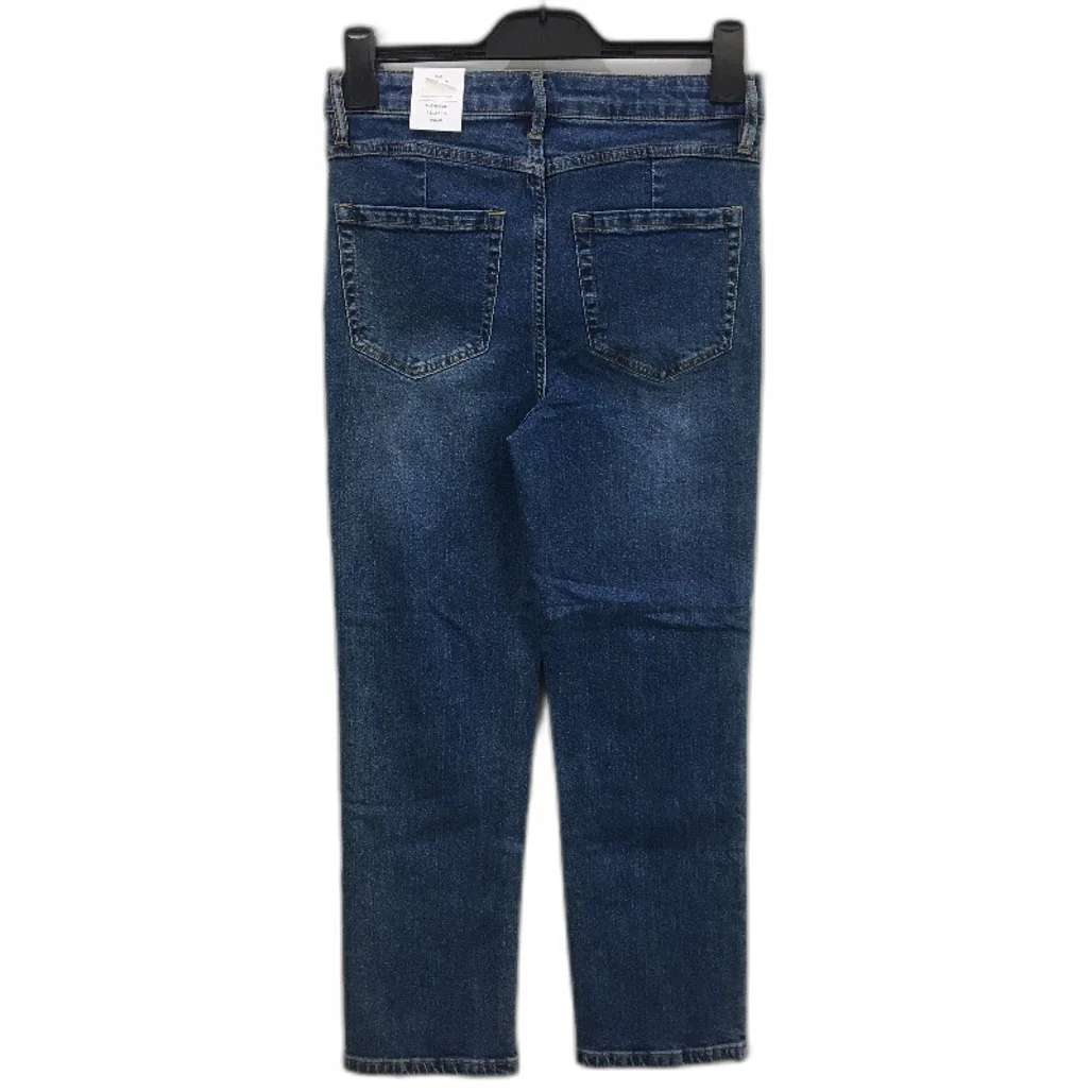 Forever New Blue High Rise Relaxed Fit Crop Length Denim Jeans Ladies Size AU 12 - Image 2