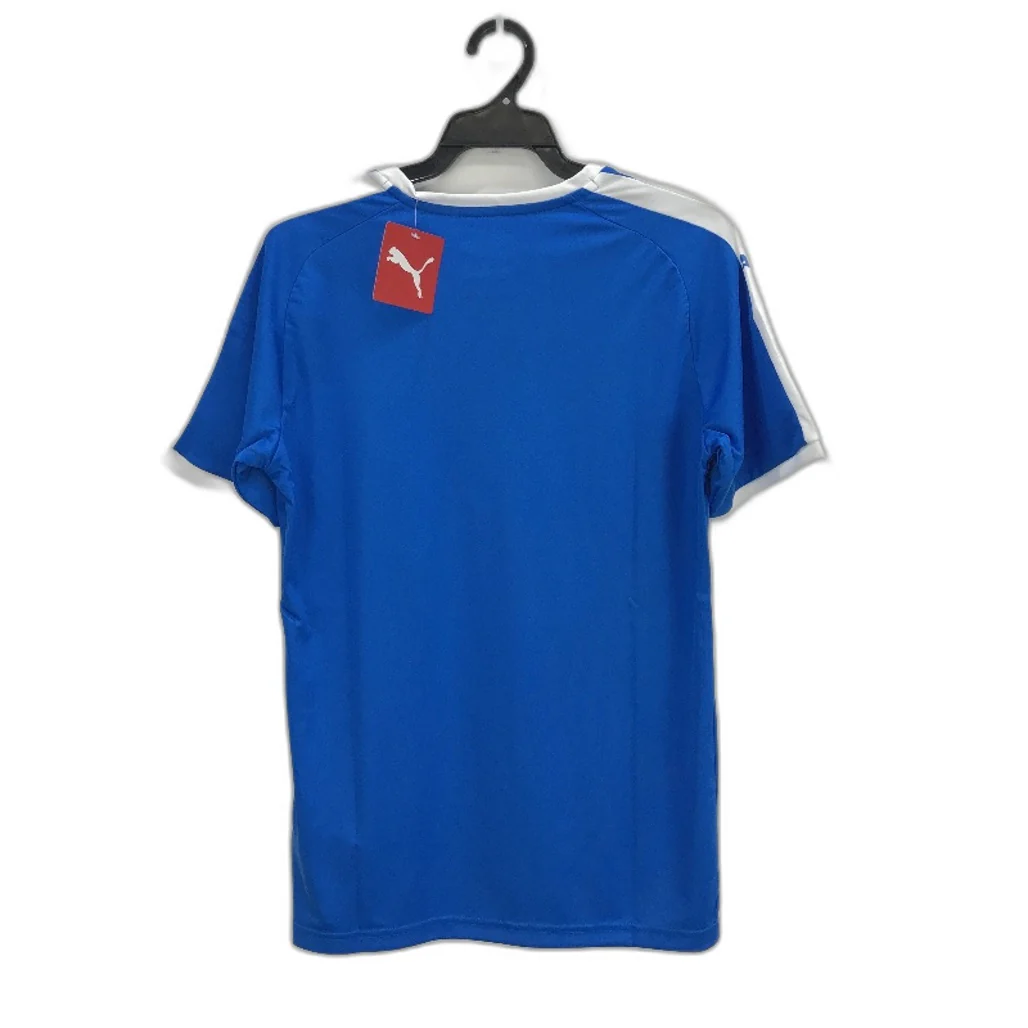 PUMA LIGA Jersey Electric Blue Lemonade & White Short Sleeve Tshirt Mens Sz XS - Image 2
