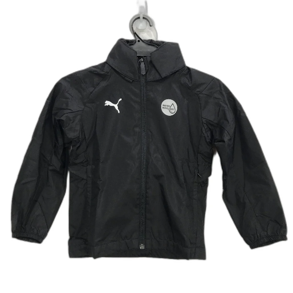 PUMA Core Junior LIGA Water Repellent hooded Rain Jacket Kids Sz XS Age 5-6Y NEW