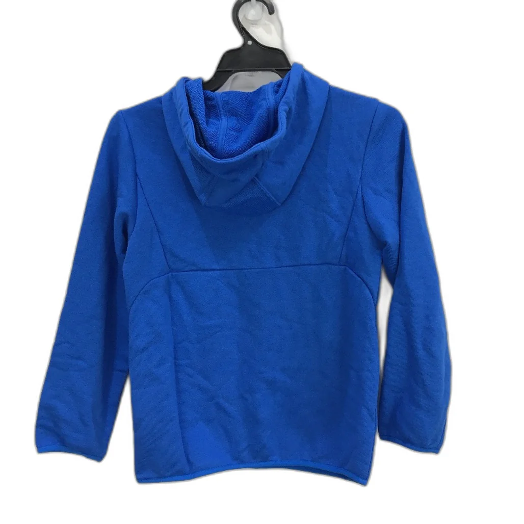 PUMA Junior Electric Blue Cotton Blend Hoodie With Front Pocket Kids Size M NEW - Image 2
