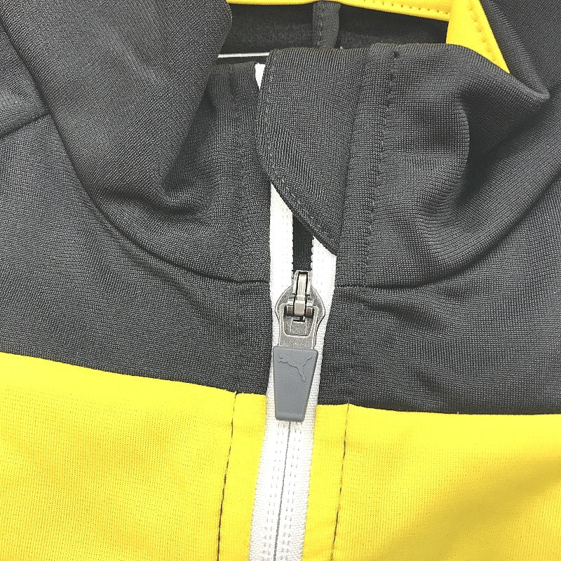 PUMA Junior Spirit II Black & Cyber Yellow Training Jacket Youth Size M NEW - Image 6