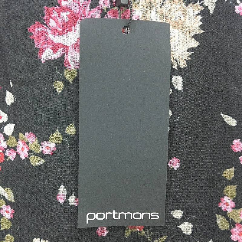 Portmans St Valentine Black Floral Sheer Sleeve Top Ladies Size 12 NEW - Image 5