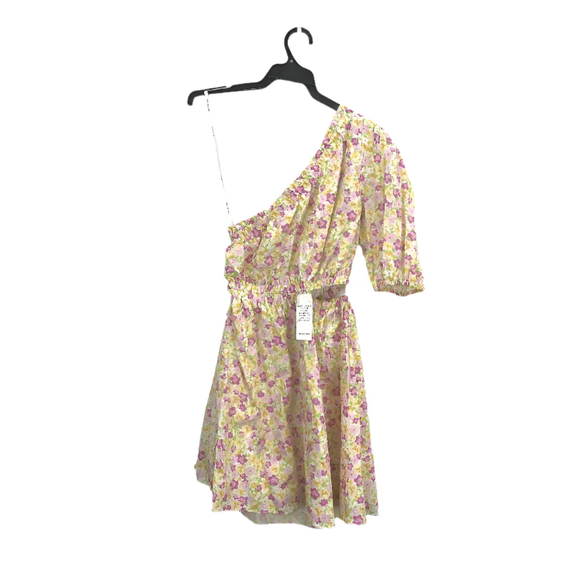 Forever New One Shoulder Cut Out Floral Mini Dress Ladies Size AU 8 NEW - Image 2