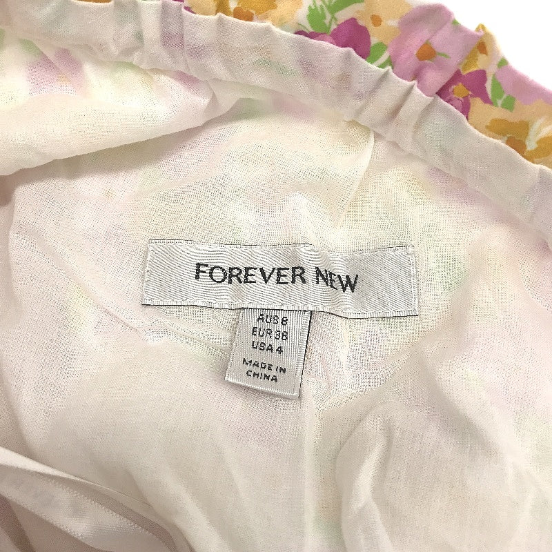 Forever New One Shoulder Cut Out Floral Mini Dress Ladies Size AU 8 NEW - Image 3
