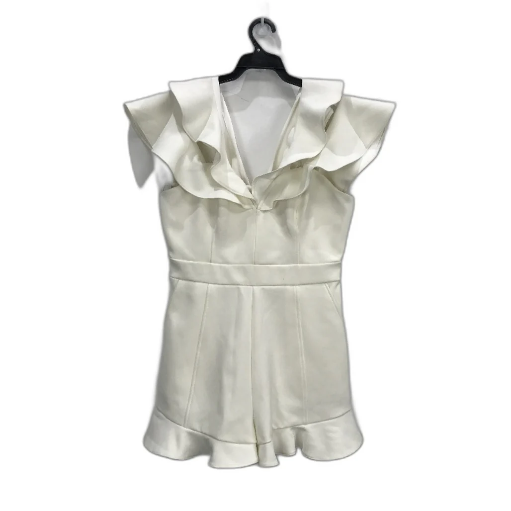 Forever New Cream Double Ruffle Sleeve Classy Jumpsuit Ladies Size AU 12 NEW