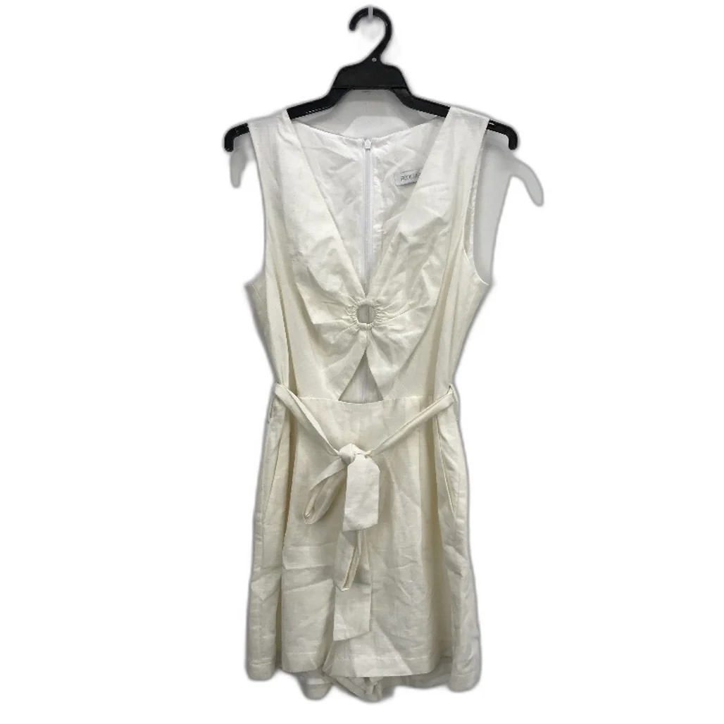 Forever New Cream Lightweight Linen-Like Cut Out Jumpsuit Ladies Size AU 6