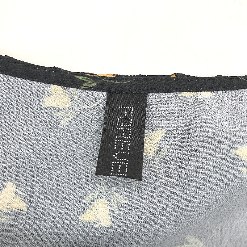 Forever New Black Floral Patterned Overshirt Tie Shirt Ladies Size AU 16 - Image 3
