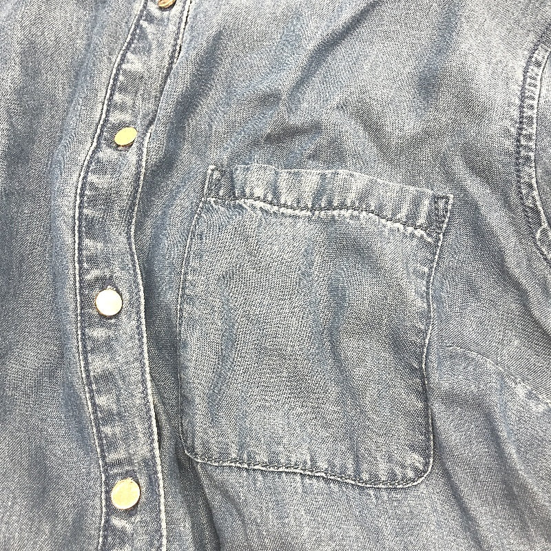 Forever New Denim Blue Long Sleeve Collared Shirt Dress Ladies Size AU 10 NEW - Image 5