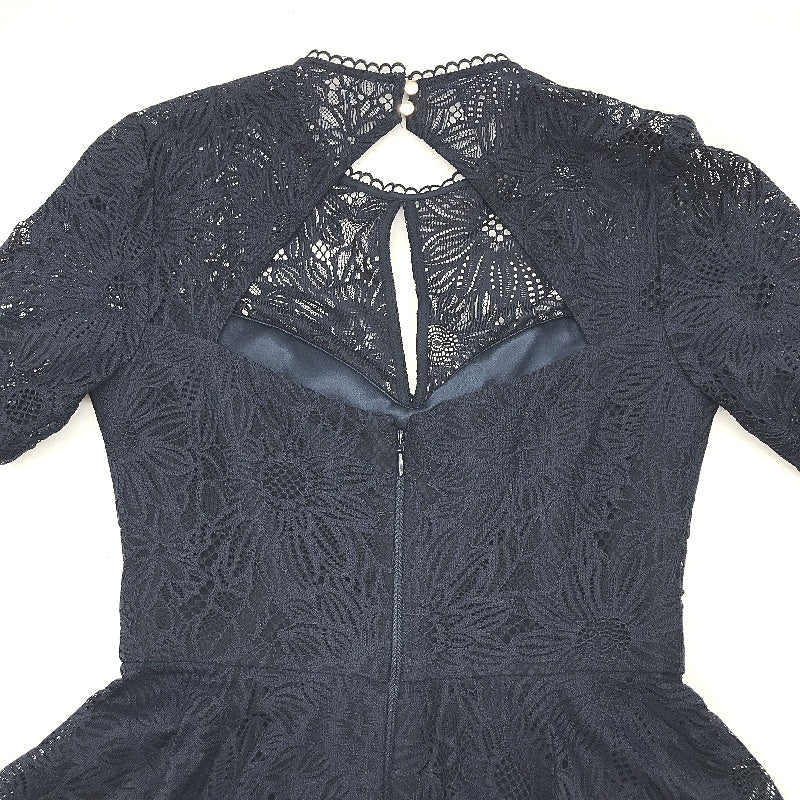 Ever New Navy Lacy Open Zip-Back Short Sleeve Mini Dress Ladies Size AU 6 NEW - Image 6