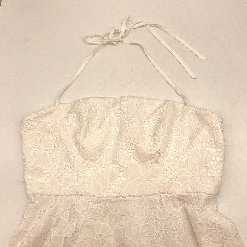 Ever New White Lacy Embroidered Zip Back Halter Mini Dress Ladies Size AU 12 NEW - Image 5