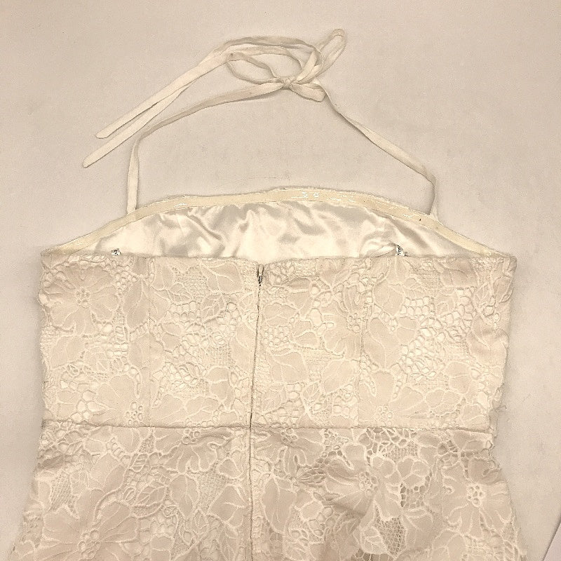 Ever New White Lacy Embroidered Zip Back Halter Mini Dress Ladies Size AU 12 NEW - Image 6