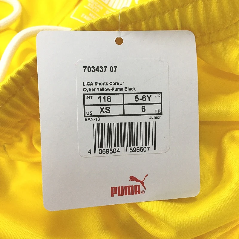 PUMA Junior Cyber Yellow LIGA Core Sports Training Shorts Youth Size XS 5-6Y - Image 5