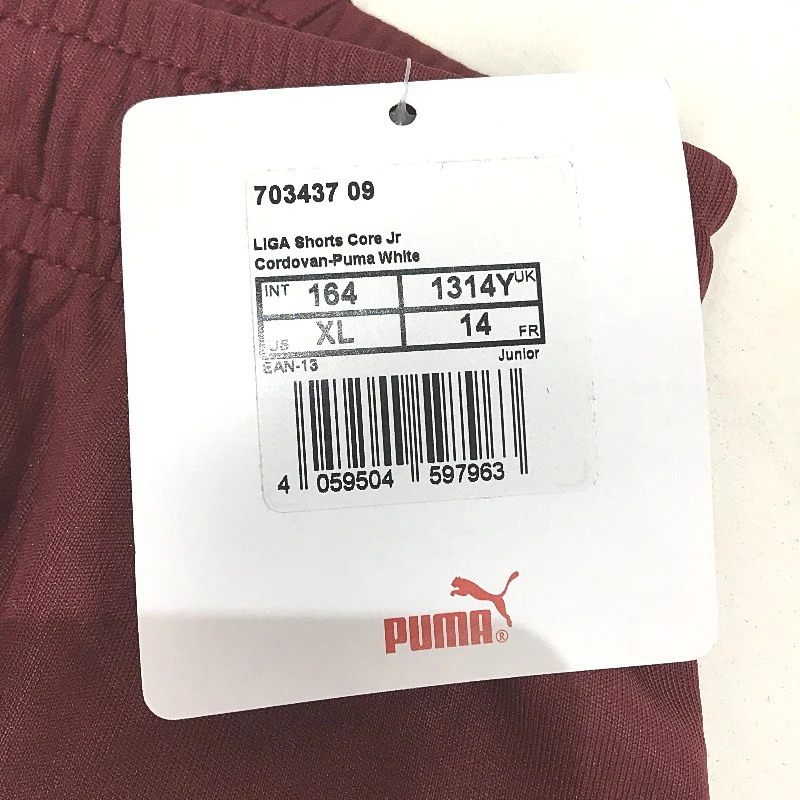 PUMA Junior Burgundy LIGA Core Sports Training Shorts Youth Size XL 13-14Y - Image 5