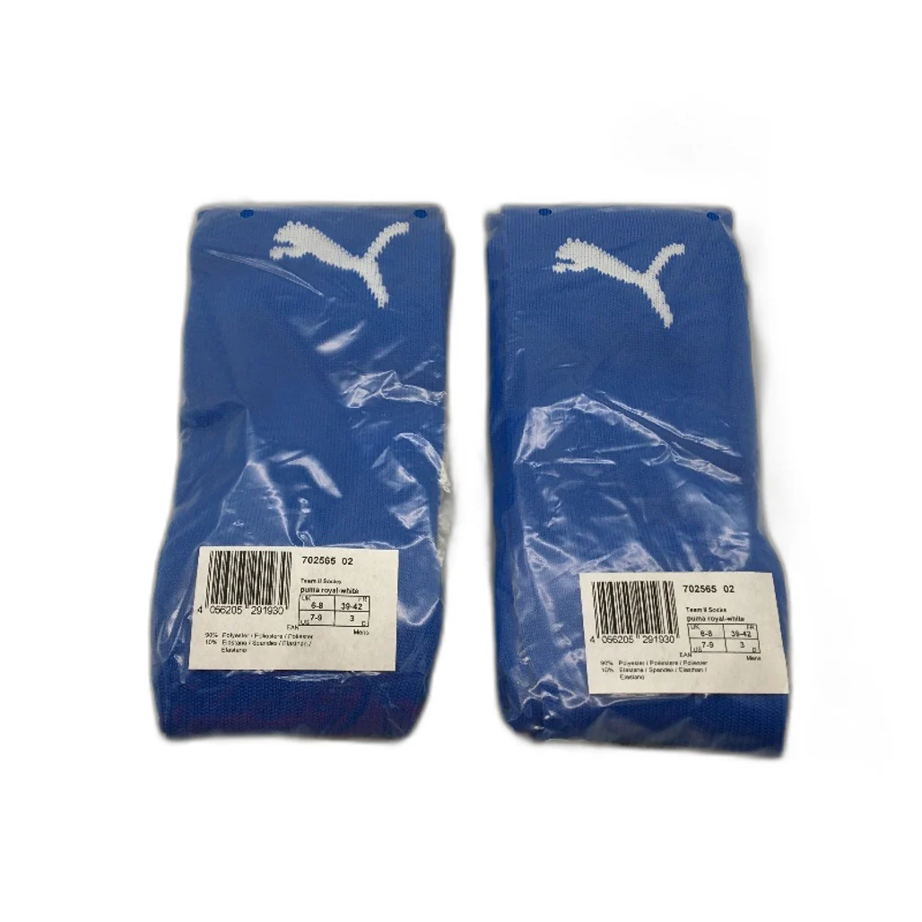 PUMA 2 Pcs Royal Blue Team II Football Soccer High Socks Youth Size 3 US 7-9 NEW - Image 4