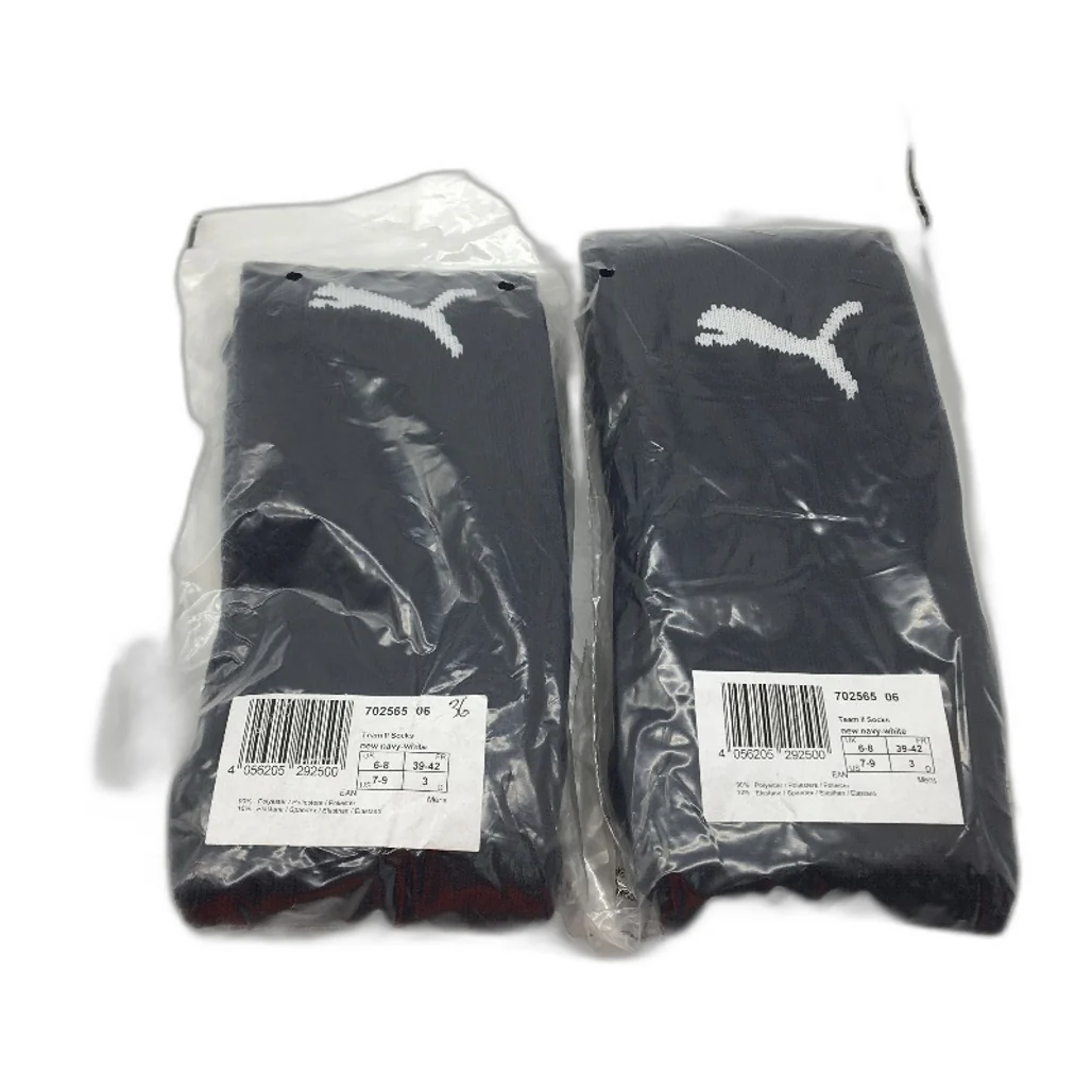 PUMA 2 Packs Navy Team II Football Soccer High Socks Youth Size 3 US 7-9 NEW - Image 4