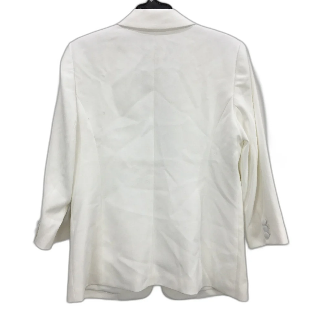 Jacqui E Milk White Button Detail Crepe Blazer Ladies Size 8 NEW - Image 2