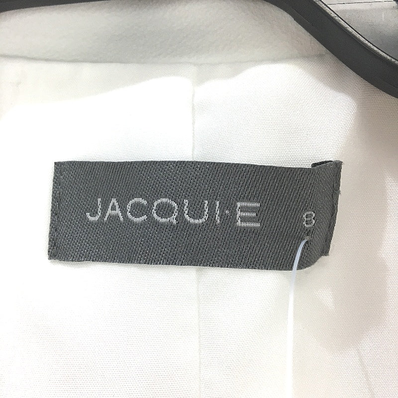 Jacqui E Milk White Button Detail Crepe Blazer Ladies Size 8 NEW - Image 3