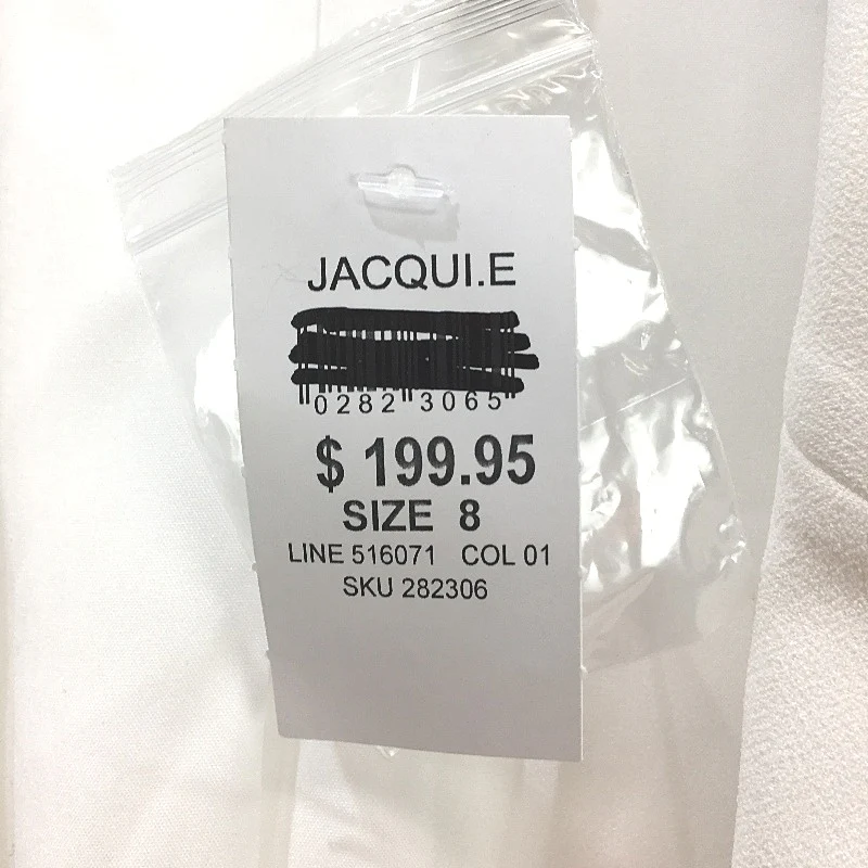 Jacqui E Milk White Button Detail Crepe Blazer Ladies Size 8 NEW - Image 4