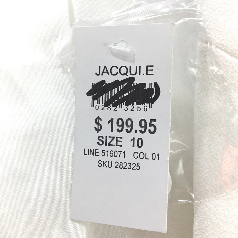 Jacqui E Milk White Button Detail Crepe Blazer Ladies Size 10 NEW - Image 5