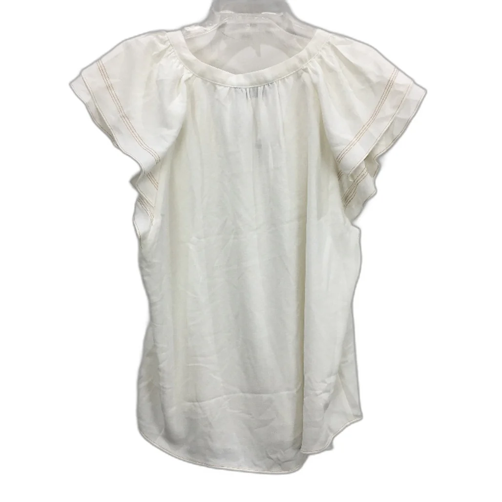 Jacqui E White Lightweight Frill Sleeveless Blouse Ladies Size 18 NEW - Image 2
