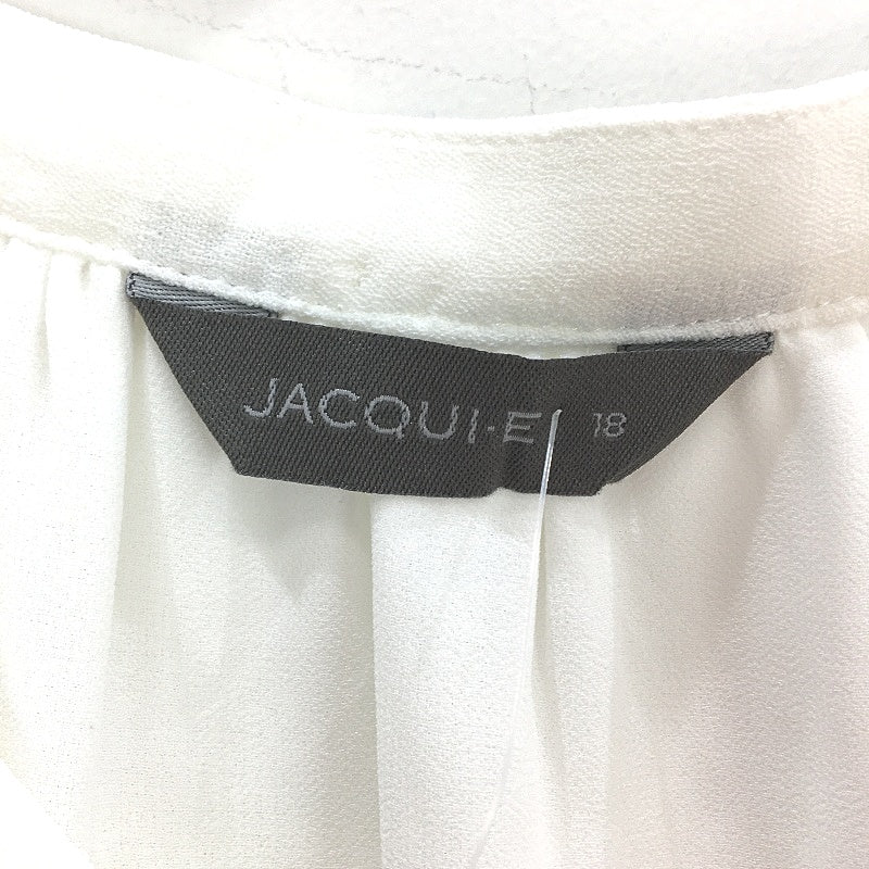 Jacqui E White Lightweight Frill Sleeveless Blouse Ladies Size 18 NEW - Image 4