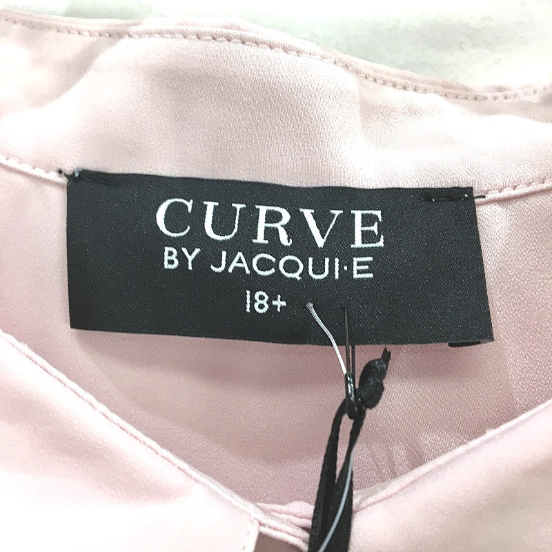 Jacqui E Curve Rose Quartz Pink Astrid Knot Blouse Ladies Size 18 NEW - Image 3