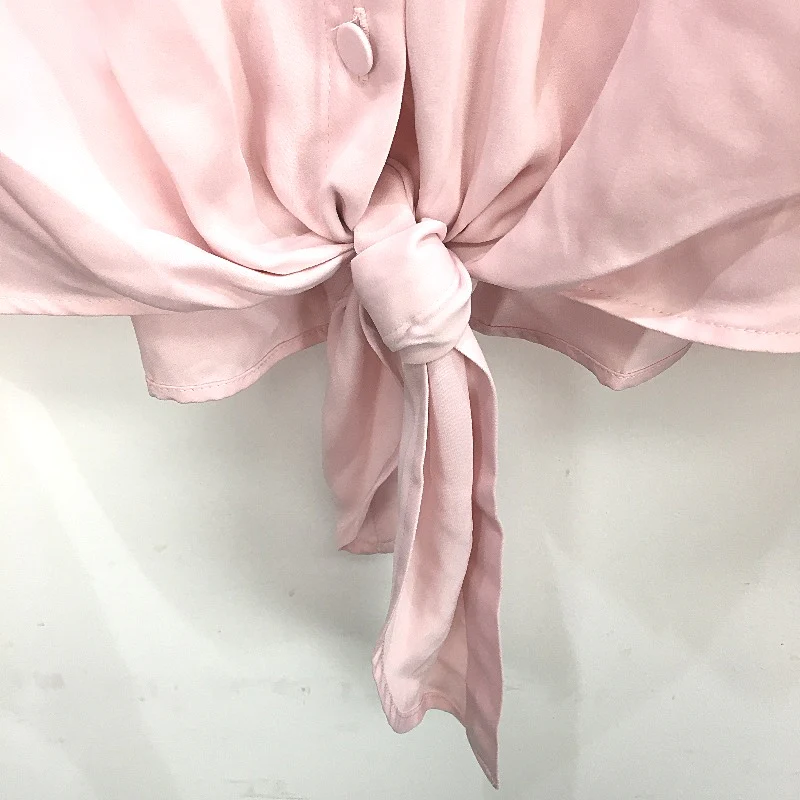 Jacqui E Curve Rose Quartz Pink Astrid Knot Blouse Ladies Size 18 NEW - Image 5