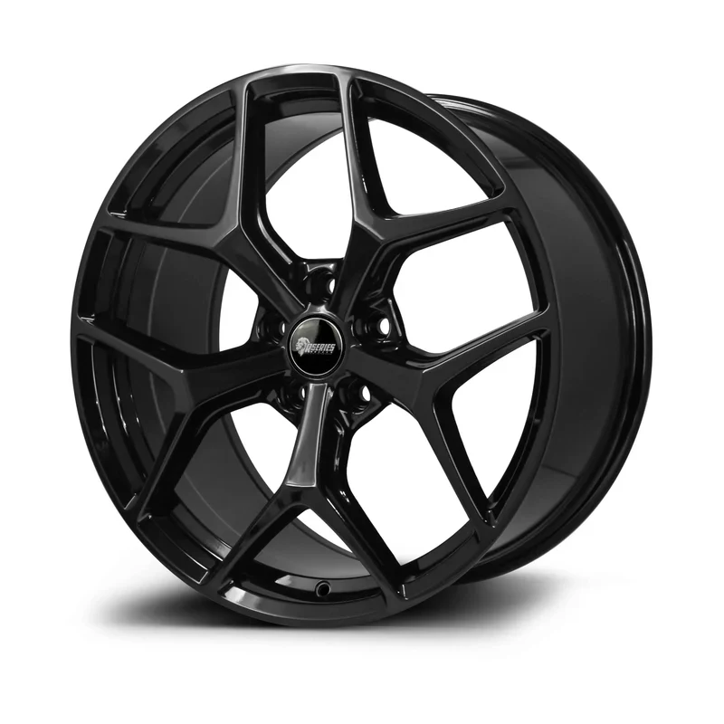Wheelsape RSeries GTS 20" P45 9.5J V-Tape Cast Made Gloss Black Single Rim NEW - Image 2