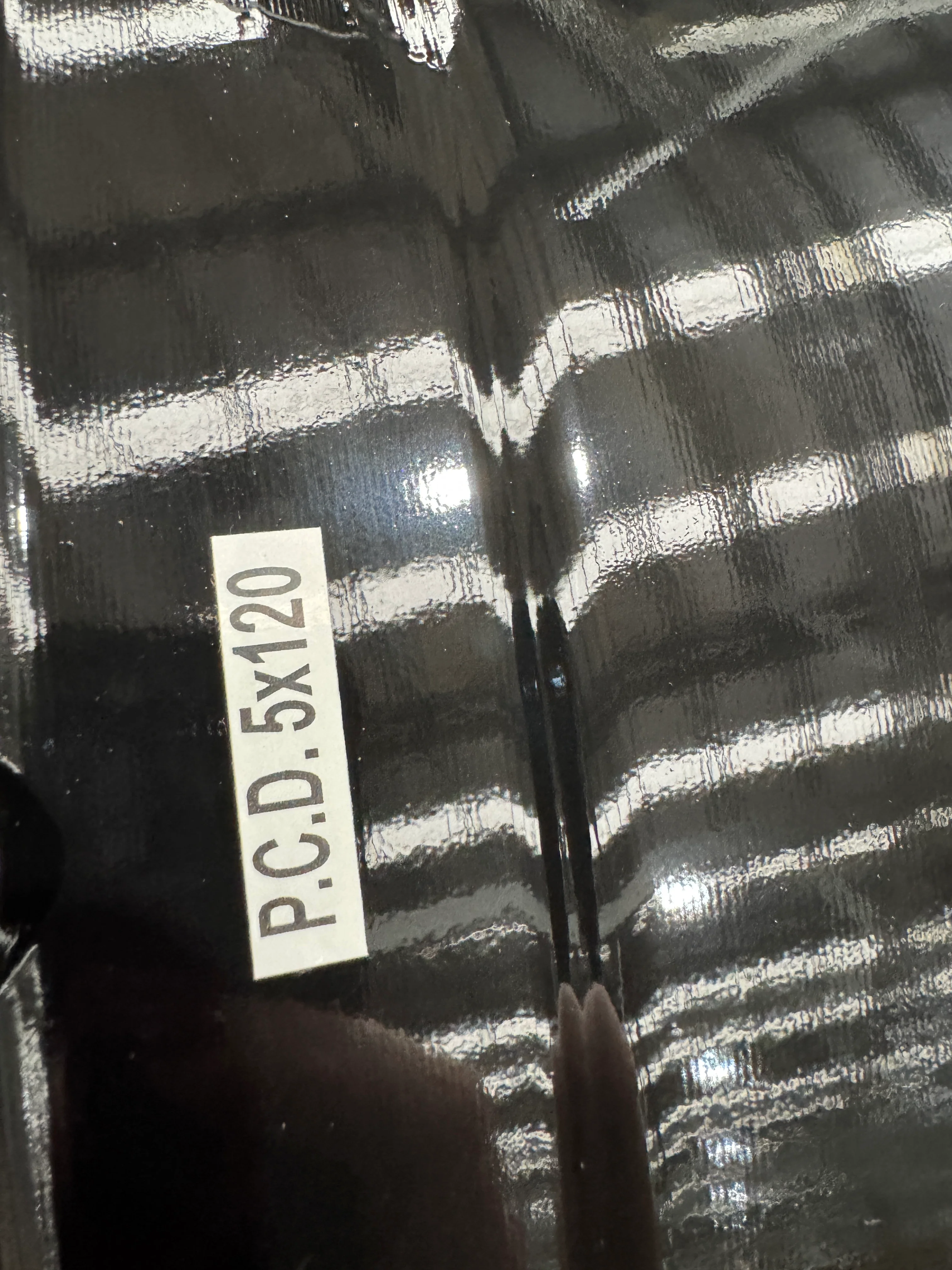 Wheelsape RSeries GTS 20" P45 9.5J V-Tape Cast Made Gloss Black Single Rim NEW - Image 4
