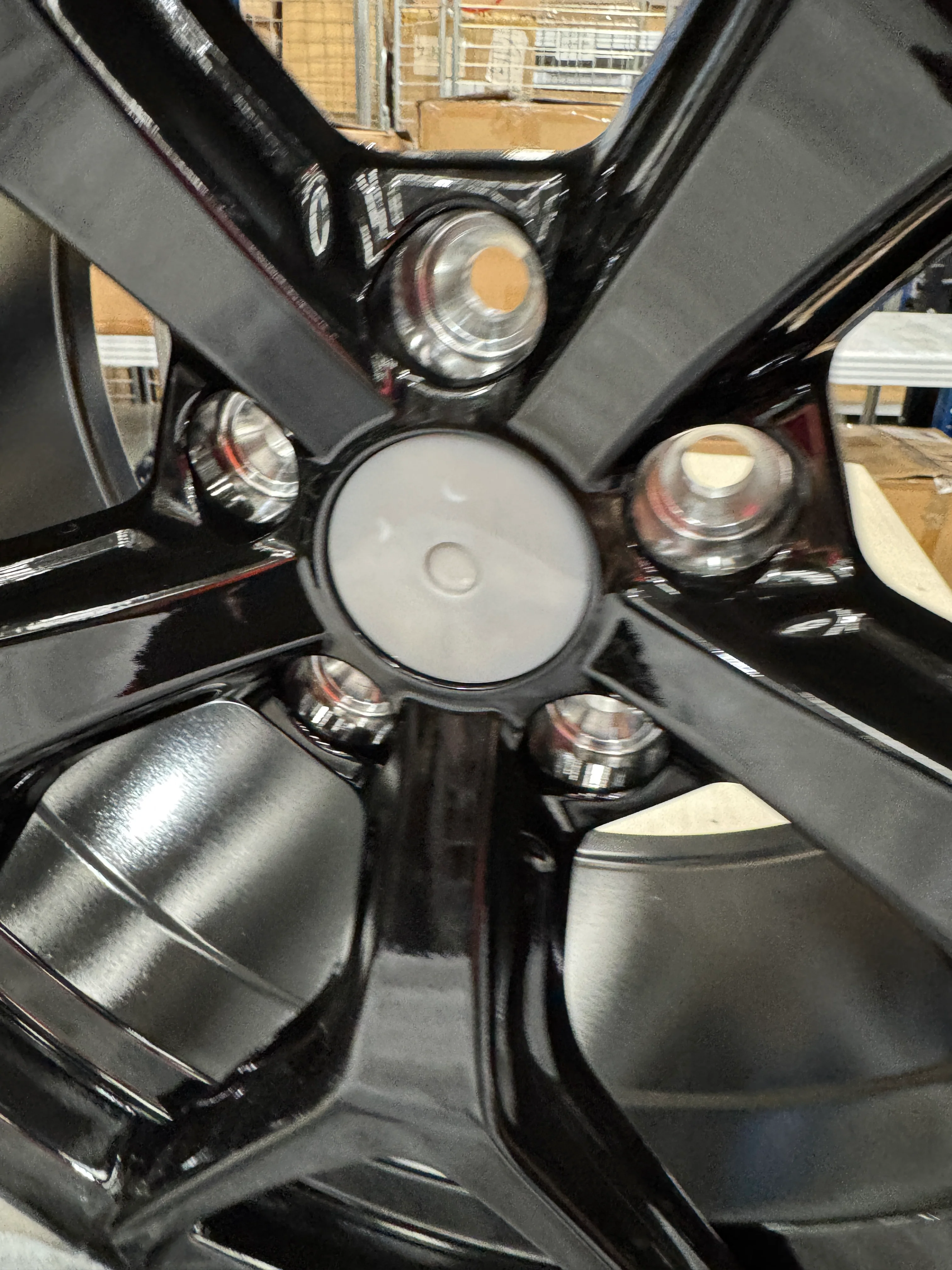 Wheelsape RSeries GTS 20" P45 9.5J V-Tape Cast Made Gloss Black Single Rim NEW - Image 8